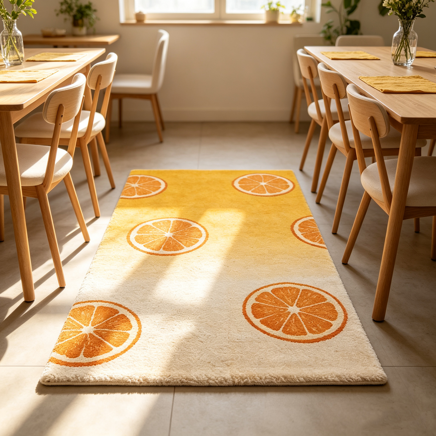 Gradient Orange Slice Area Rug