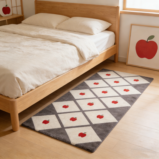 Apple Diamond Check Area Rug