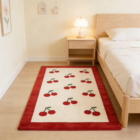 Red Cherry Rectangle Rug