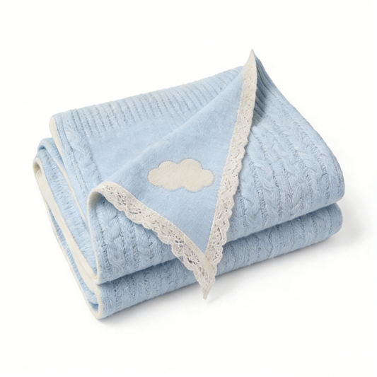 Sky Cloud Lace Knit Throw Blanket