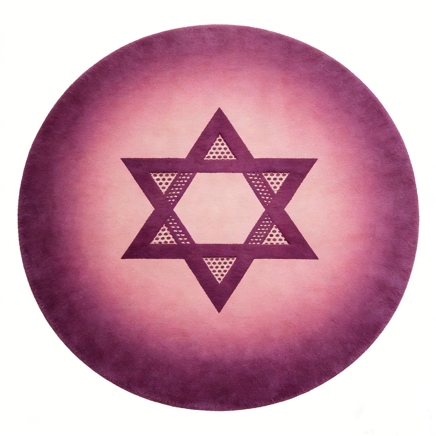 Purple Gradient Hexagram Round Rug